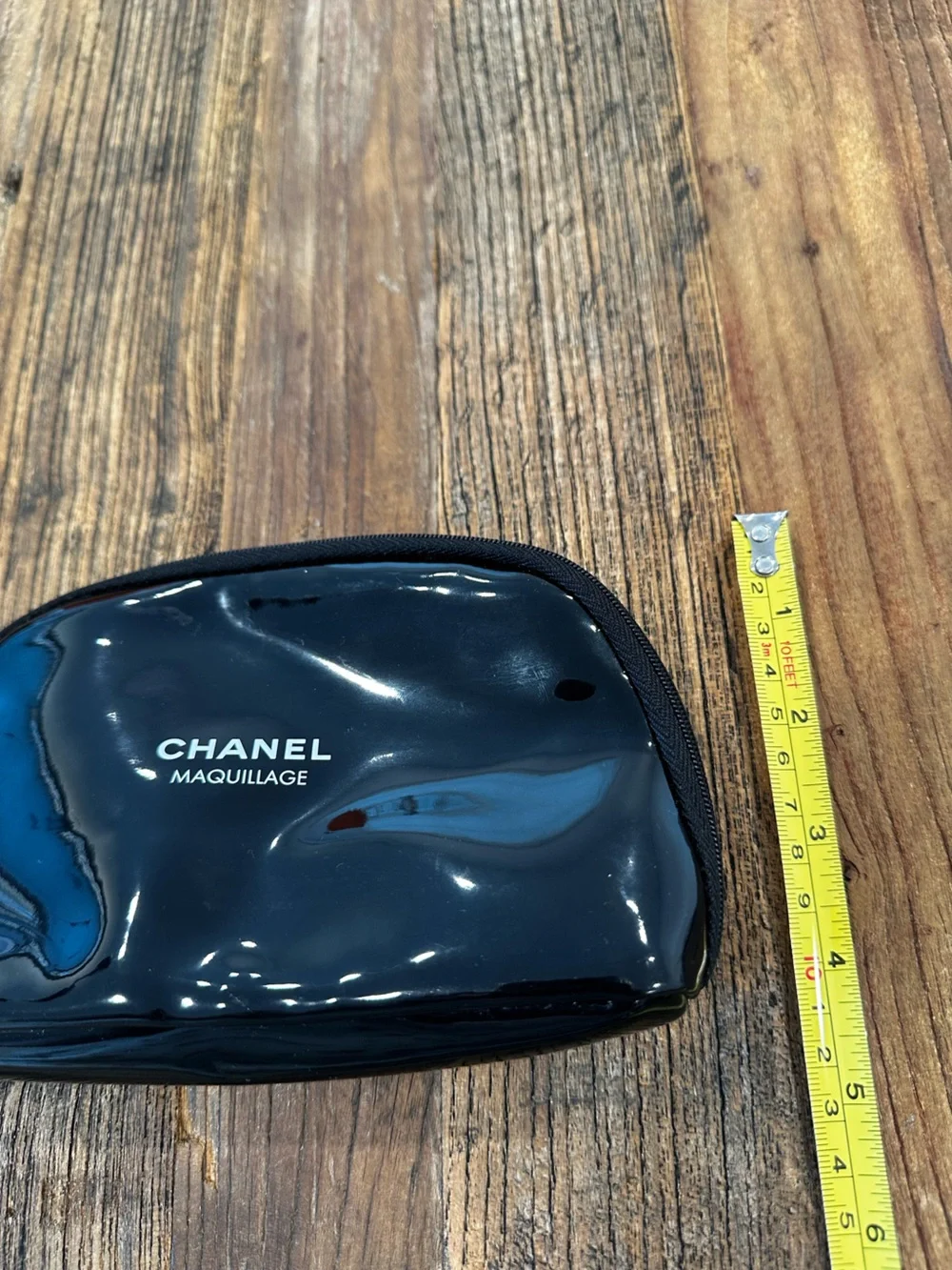 CHANEL Black Patent Maquillage Cosmetic Pouch